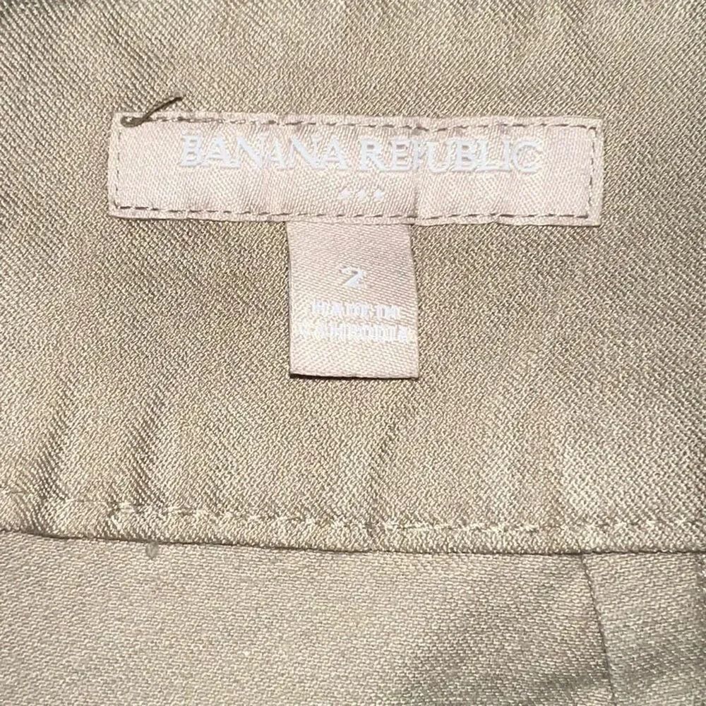 Banana Republic Beige Stretch Skirt Size 2 - Picture 8 of 12